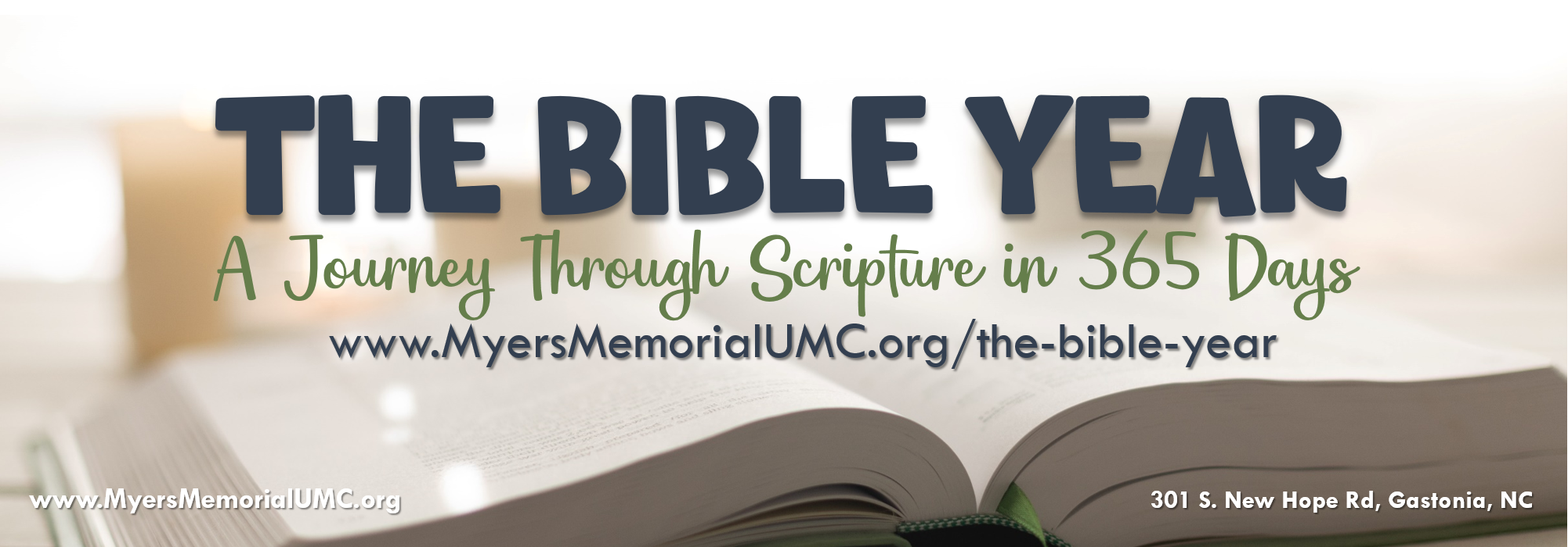 The Bible Year - Myers Memorial United Methodist Church